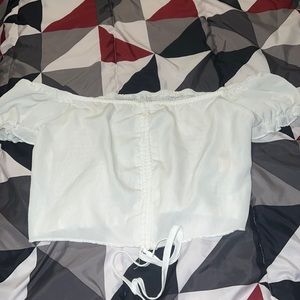 White crop top